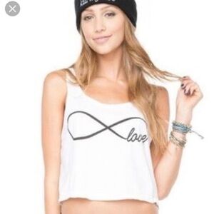 BUNDLE DEAL - Five Brandy Melville Y2K Tank Crop Tops - Infinity, Camera, etc.